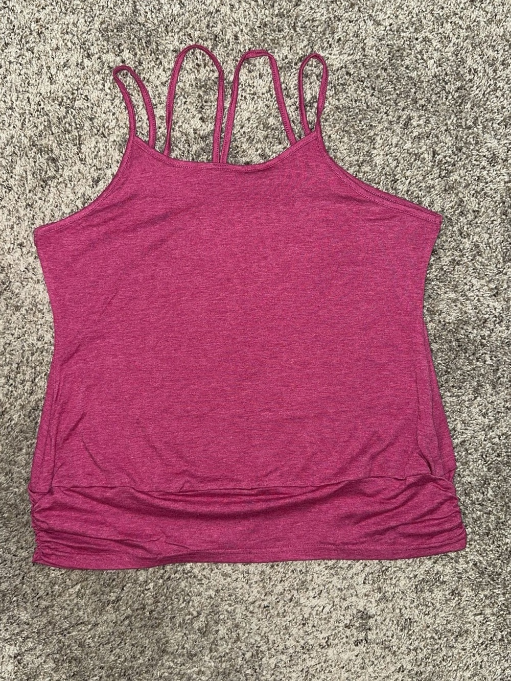 Micticsi Triple-Strap Tank Top in Wine Red
